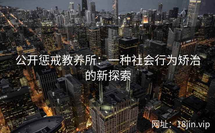 公开惩戒教养所：一种社会行为矫治的新探索