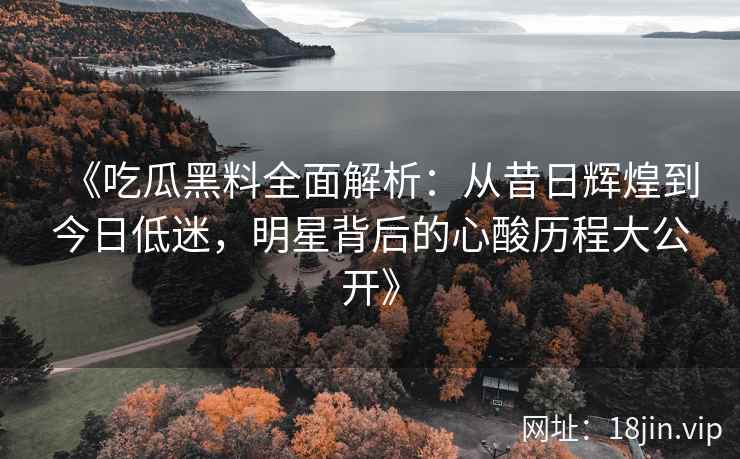 《吃瓜黑料全面解析：从昔日辉煌到今日低迷，明星背后的心酸历程大公开》