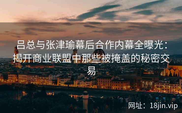 吕总与张津瑜幕后合作内幕全曝光：揭开商业联盟中那些被掩盖的秘密交易