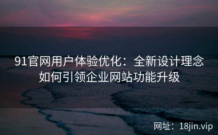 91官网用户体验优化：全新设计理念如何引领企业网站功能升级
